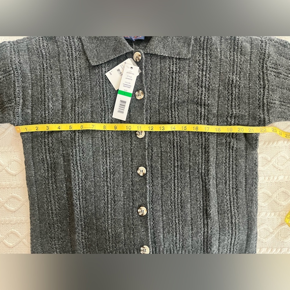 Joseph A. Medium Gray Button-Up Cardigan Women’s Size Large - Picture 7 of 16